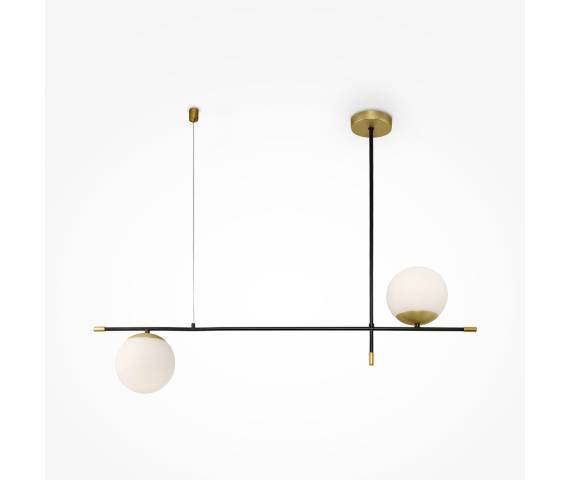 Lampa wisząca NOSTALGIA MOD048PL-02G oprawa w kolorze czerni i złota MAYTONI
