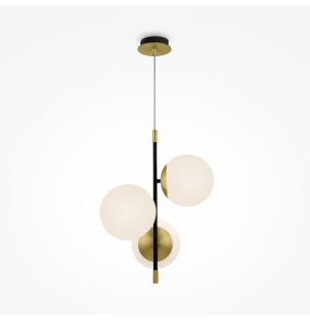 Lampa wisząca NOSTALGIA MOD048PL-03G oprawa w kolorze czerni i złota MAYTONI