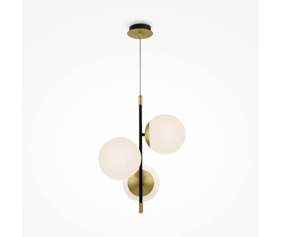 Lampa wisząca NOSTALGIA MOD048PL-03G oprawa w kolorze czerni i złota MAYTONI