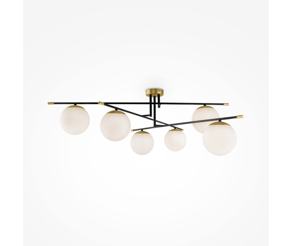 Lampa sufitowa NOSTALGIA MOD048CL-06G oprawa w kolorze czerni i złota MAYTONI