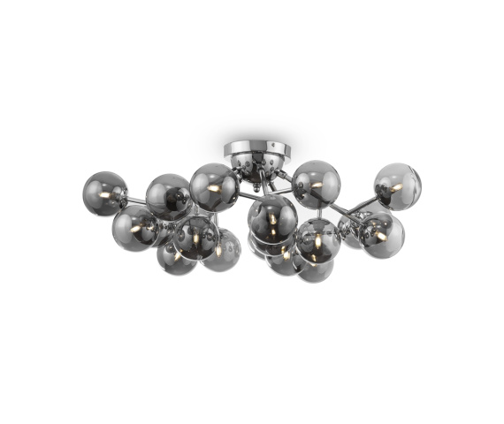 Lampa sufitowa DALLAS MOD545PL-20CH oprawa w kolorze chromu z dymionymi kloszami MAYTONI