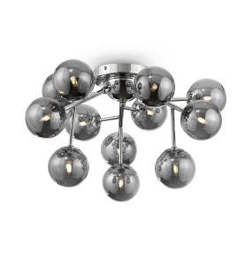 Lampa sufitowa DALLAS MOD545PL-12CH oprawa w kolorze chromu z dymionymi kloszami MAYTONI