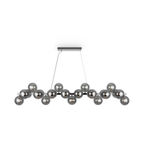 Lampa wisząca DALLAS MOD547PL-25CH oprawa w kolorze chromu z dymionymi kloszami MAYTONI