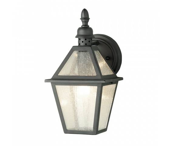Kinkiet zewnętrzny Polruan Elstead Lighting czarna oprawa w klasycznym stylu