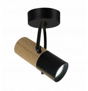 Reflektor Bovino LP-1111/1W Light Prestige oprawa w kolorze czerni i drewna
