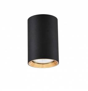 Manacor LP-232/1D - 90 BK/GD oprawa natynkowa czarna ze złotym ringiem 9 cm Light Prestige