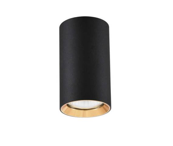 Oprawa natynkowa MANACOR LP-232/1D - 130 BK/GD oprawa w kolorze czarnym LIGHT PRESTIGE
