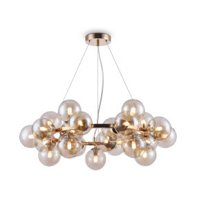 Lampa wisząca DALLAS MOD548PL-25G oprawa w kolorze złotym z bursztynowymi kloszami MAYTONI