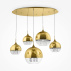 Lampa wisząca FERMI P140-PL-170-5-G oprawa w kolorze złotym MAYTONI
