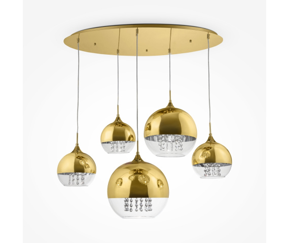 Lampa wisząca FERMI P140-PL-170-5-G oprawa w kolorze złotym MAYTONI