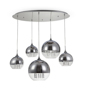 Lampa wisząca FERMI P140-PL-170-5-N oprawa w kolorze niklu MAYTONI