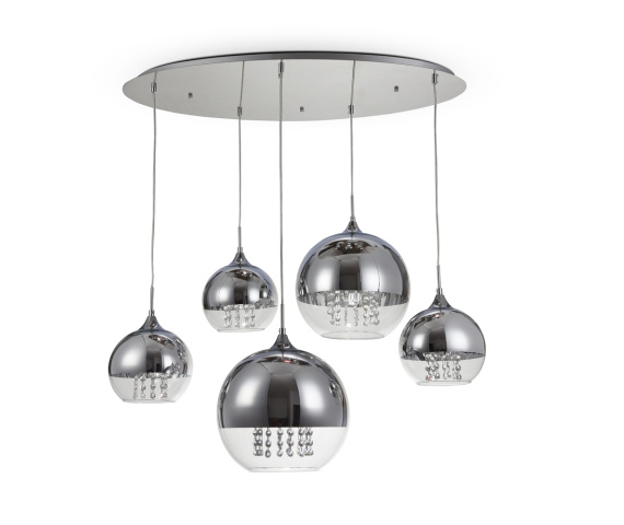 Lampa wisząca FERMI P140-PL-170-5-N oprawa w kolorze niklu MAYTONI