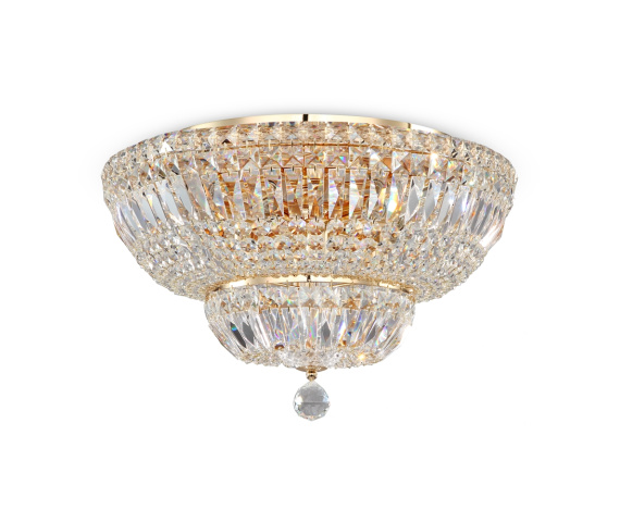 Lampa sufitowa BASFOR DIA100-CL-12-G oprawa w kolorze złotym MAYTONI