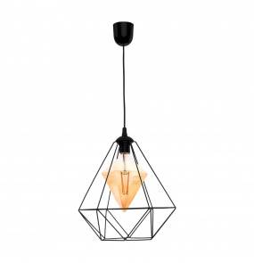 Lampa wisząca ALAMBRE BLACK 1xE27 4W żarówka w zestawie