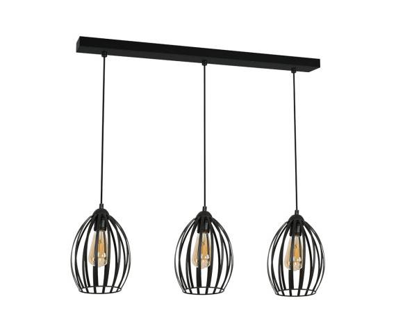 Lampa Wisząca RUSSEL BLACK 3xE27