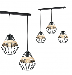 Lampa wisząca CLIFF BLACK 3xE27