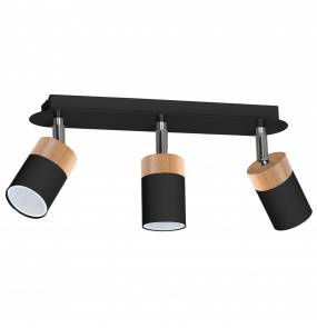 Lampa sufitowa JOKER BLACK/WOOD 3xGU10