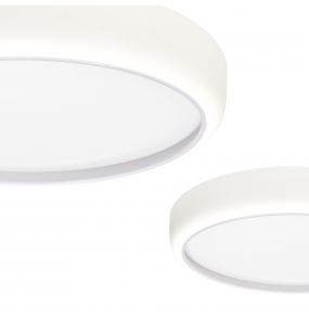 Plafon GEA WHITE 36W LED Ø390 mm  ML6393 nowoczesna oprawa w kolorze białym, z możliwością ściemniania i zmianą barwy światła MILAGRO+ pilot