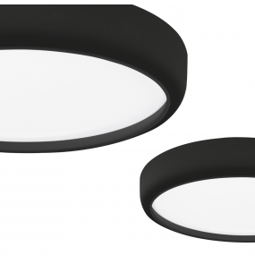 Plafon GEA BLACK 36W LED Ø390 mm ML6394 nowoczesna oprawa w kolorze czarnym, z możliwością ściemniania i zmianą barwy światła MILAGRO+ pilot