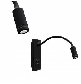 Lampka nocna BASE 8W+2W BLACK