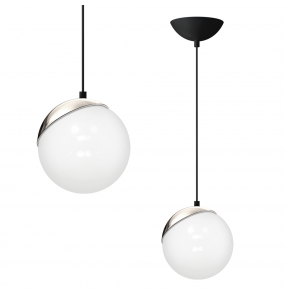 Lampa wisząca SFERA BLACK/CHROME 1xE27 60W