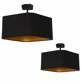 Lampa podsufitowa NAPOLI BLACK/GOLD 1xE27