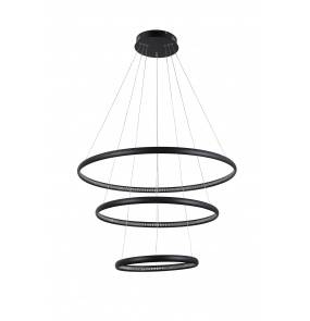 Lampa wisząca Brighton 3 A4428 LED AZzardo nowoczesna oprawa w kolorze czarnym