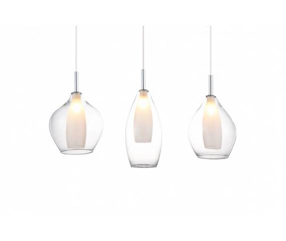 Lampa wisząca Amber Milano 3 AZ3075 Azzardo nowoczesna oprawa w kolorze transparentnym