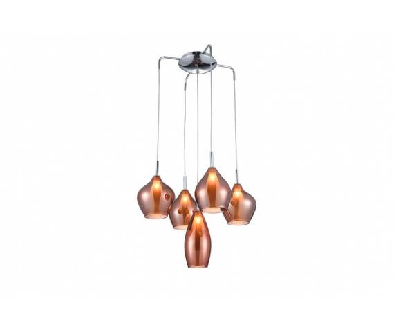 Lampa wisząca Amber Milano 5 AZ3172 Azzardo nowoczesna oprawa w kolorze miedzianym