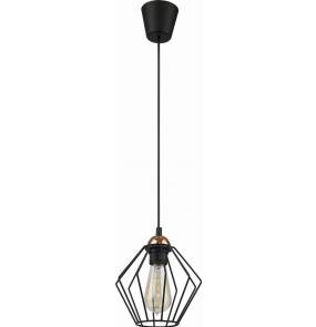 Lampa wisząca GALAXY 1642 TK Lighting pojedyncza, geometryczna oprawa w kolorze czarnym