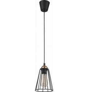 Lampa wisząca GALAXY 1641 TK Lighting pojedyncza, geometryczna oprawa w kolorze czarnym