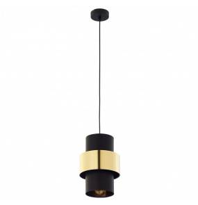 Lampa wisząca CALISTO 4377 TK Lighting elegancka oprawa w kolorze czarnym i złotym
