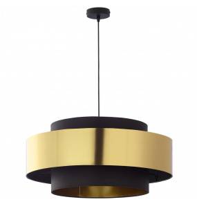 Lampa wisząca CALISTO 4376 TK Lighting duża, elegancka oprawa w kolorze czarnym i złotym