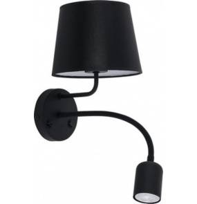 Kinkiet MAJA 2537 TK Lighting minimalistyczna oprawa w kolorze czarnym