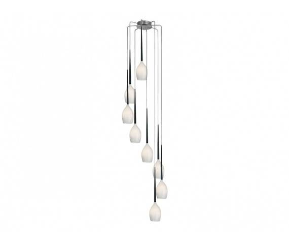 Lampa wisząca Izza 8 AZ0160 AZzardo biała oprawa w nowoczesnym stylu