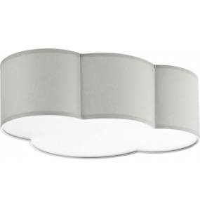 Lampa sufitowa, plafon CLOUD mini 3144 TK Lighting szara oprawa w kształcie chmurki