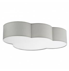 Lampa sufitowa, plafon CLOUD 3145 TK Lighting szara oprawa w kształcie chmurki