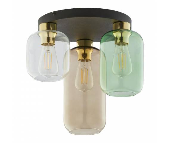 Lampa sufitowa Marco Green 3318 TK Lighting nowoczesna oprawa w kolorze zieleni, bieli i brązu