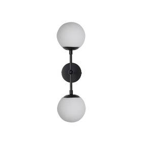 Kinkiet DORADO Light Prestige nowoczesna oprawa w kolorze czarnym z białymi kloszami