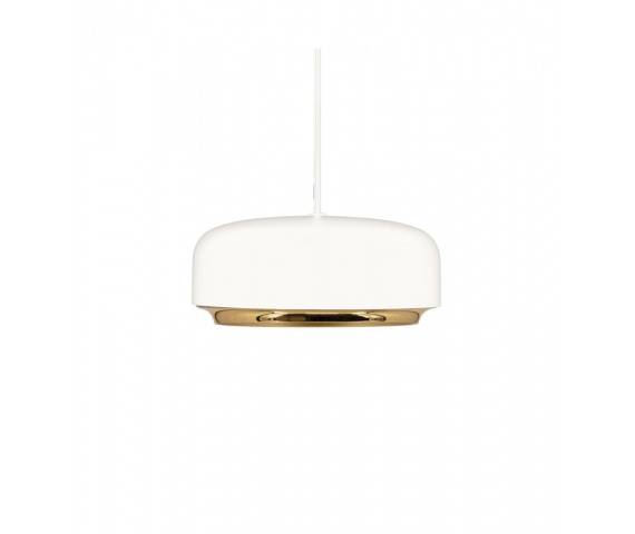 Lampa wisząca Hazel mini white 02447 UMAGE nowoczesna lampa biała ze złotym dekorem