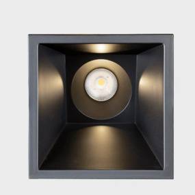 Oprawa wpuszczana NOON SQ ASYMETRIC K50806 LED Kohl Lighting nowoczesna lampa sufitowa, kwadratowe oczko w kolorze czarnym