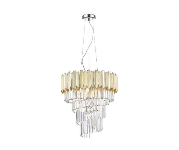 Lampa wisząca GLADIUS P0535-06C-F4J7 Zuma Line dekoracyjna oprawa w kolorze złotym