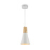 Lampa wisząca BICONES P359-PL-140-W oprawa w kolorze białym z drewnianym elementem MAYTONI