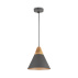 Lampa wisząca BICONES P359-PL-220-C oprawa w kolorze szarym z drewnianym elementem MAYTONI
