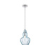 Lampa wisząca EUSTOMA MOD238-PL-01-BL oprawa w kolorze niklu z niebieskim kloszem MAYTONI