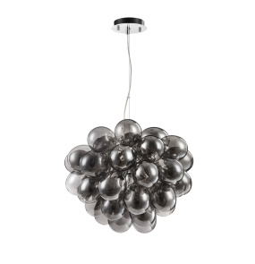 Lampa wisząca BALBO MOD112-08-N oprawa w kolorze niklu z dymionymi kloszami MAYTONI