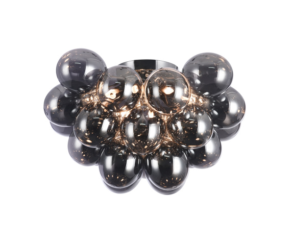 Lampa sufitowa BALBO MOD112CL-08N oprawa w kolorze niklu z dymionym kloszem MAYTONI
