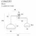 Lampa wisząca Concept w kolorze czarnym P0455 MaxLight