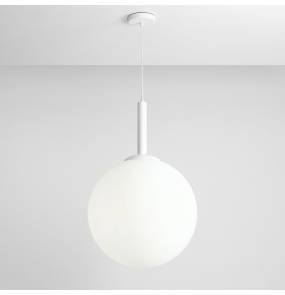 Lampa wisząca  BOSSO 1087XXL 50cm Aldex biała oprawa w stylu nowoczesnym 