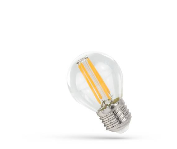 Żarówka LED KULKA E-27 230V 6W COG WW CLEAR WOJ+14396 Spectrum Led